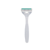 Three Blades Rubber Handle Disposable Razor with Display Card
