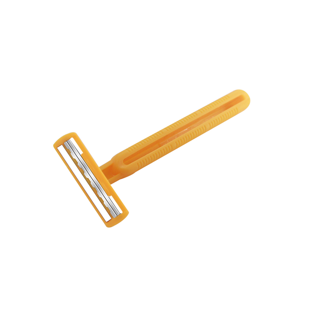Disposable razor stainless steel Plastic handle twin blade razor shaving kit 