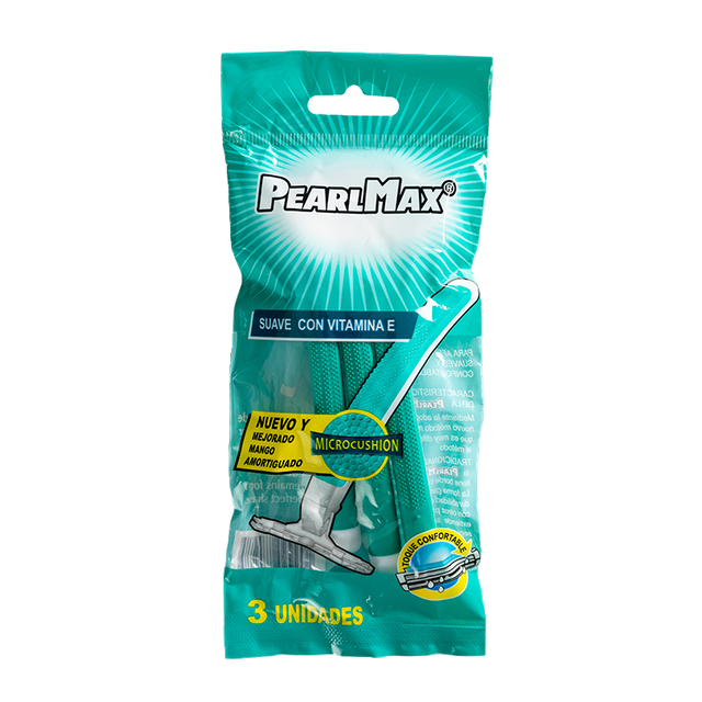 PearlMax New Products Plastic Handle Simple Stainless Steel Disposable 2 Blades Razor with Lubricating Strip with Good Offer