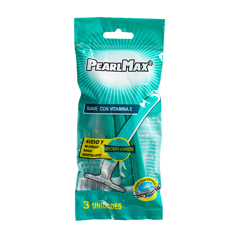 PearlMax New Products Plastic Handle Simple Stainless Steel Disposable 2 Blades Razor with Lubricating Strip with Good Offer