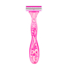 PearlMax New Arrival Triple Blade Razor Stainless Steel Pivoting Head Shaving Razor with Lubricating Strip Anti-slip Band Head