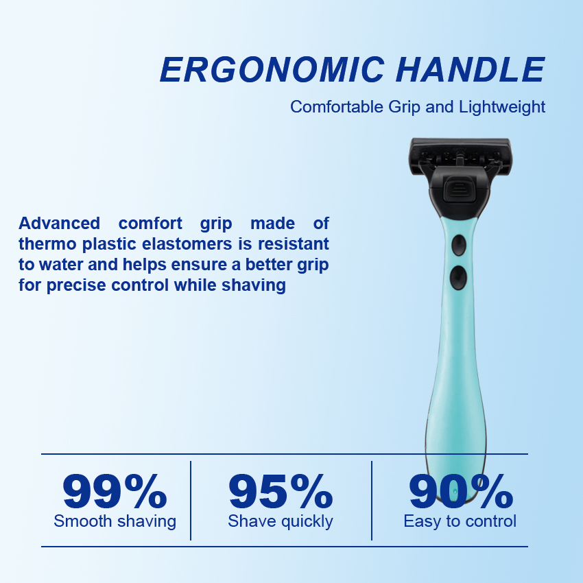PearlMax Razor Rubber Handle Manufacturer Safety Shaving Razor 6 Blade Disposable Razor for Men