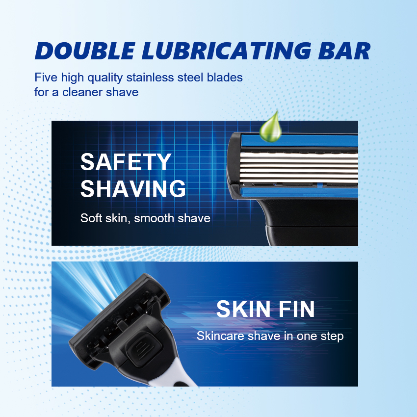 PearlMax Razor Rubber Handle Manufacturer Safety Shaving Razor 6 Blade Disposable Man Razor