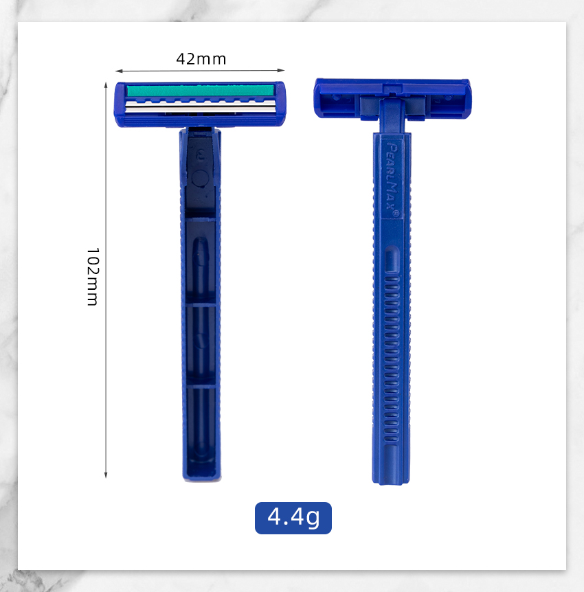 PearlMax Wholesale Classic Twin Blade Safety Shaving Razor with Lubricating Strip