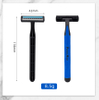 PearlMax Wholesale Fixed Head Razor Twin Blades Shaving Razor Pivot Men's One Time Barber Cheap Rubber Handle Razor