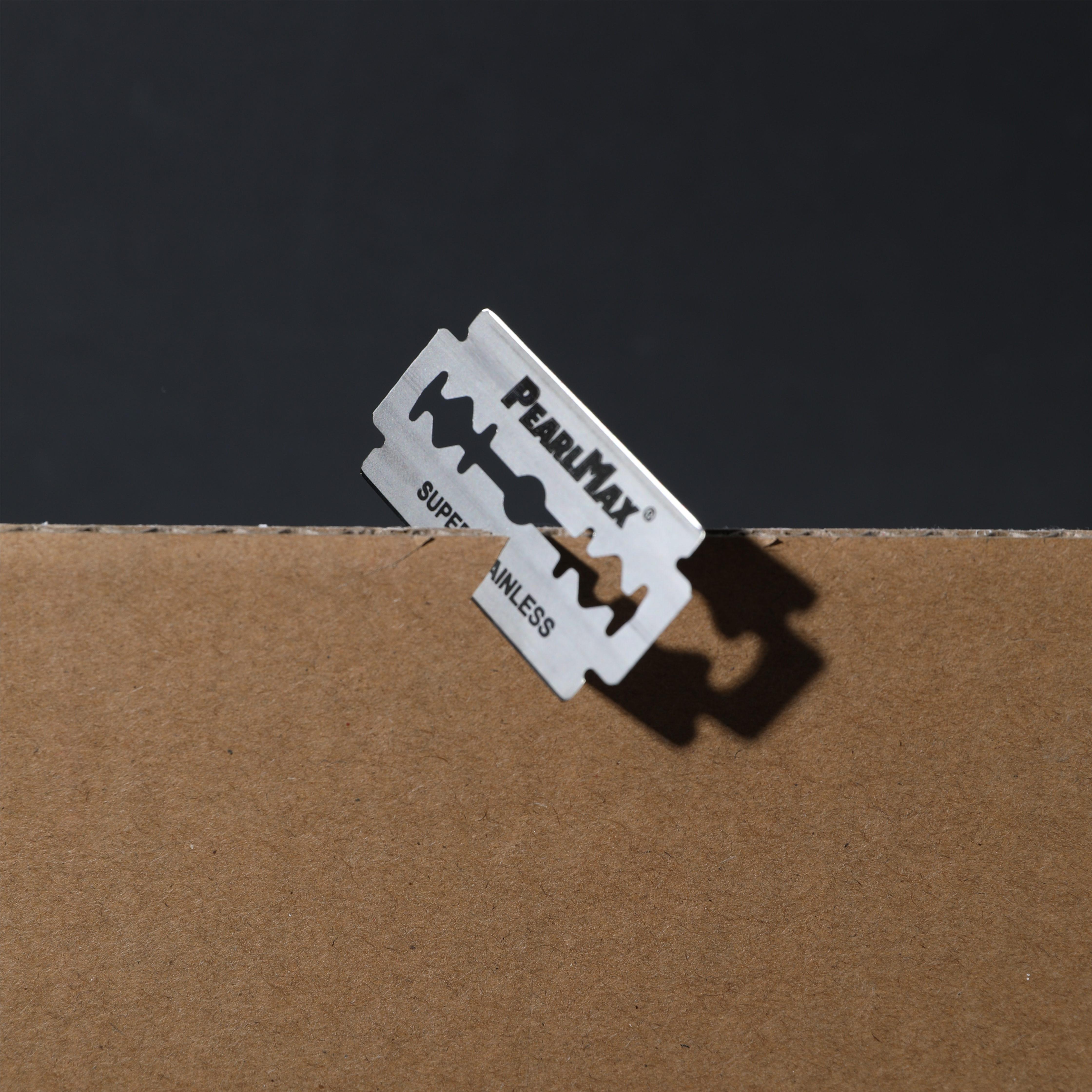 PearlMax Customized Logo Accepted Barber Razor Blade Wholesale OEM Custom Stainless Steel Double Edge Blades