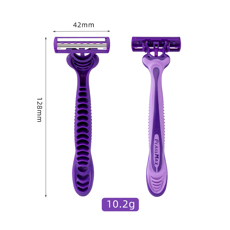PearlMax Face Razor Disposable Triple Blade Rubble Handle Men's Shaving Razor for Women