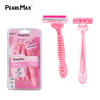 PearlMax Disposable Triple Blade Razor with rubble Handle Men's Shaving razor Face Razors