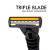 Pearlmax Triple Blade Disposable Razors Portable Men Lubricant Strip Razor Blister Card Disposable Razor for Hotel