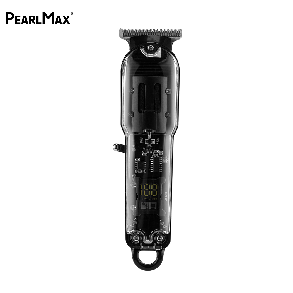 Pearlmax Custom Logo T-blade Cordless Hair Trimmer Salon Use Digital Electric Hair Clipper for Men