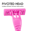 Pearl Max Plastic Triple Stainless Steel Blade Pivoting Head With Lubricating Strip Disposable Razor Plastic Handle Cheap Razor