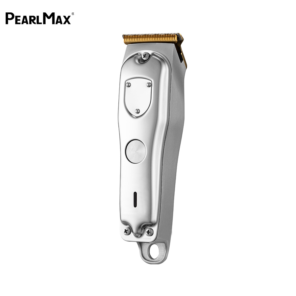 Pearlmax Silver Electric Hair Trimmer Cordless USB Shaving Trimmer for Men Professional Beard Grooming