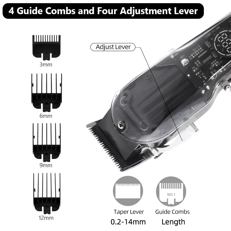 PearlMax Professional Electric Hair Clippers for Barbers Cordless Hair Clipper Hair Trimmer for Home Use