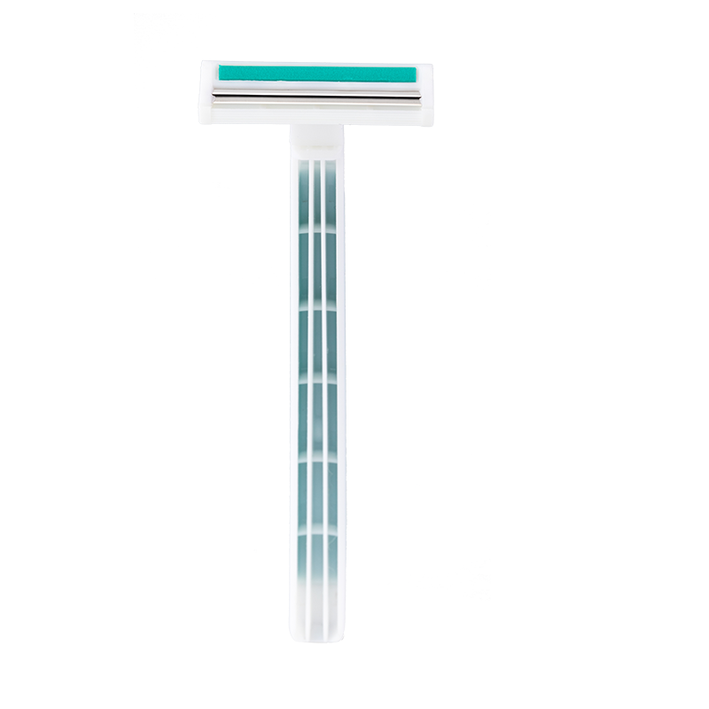 PearlMax New Products Plastic Handle Simple Stainless Steel Disposable 2 Blades Razor with Lubricating Strip with Good Offer