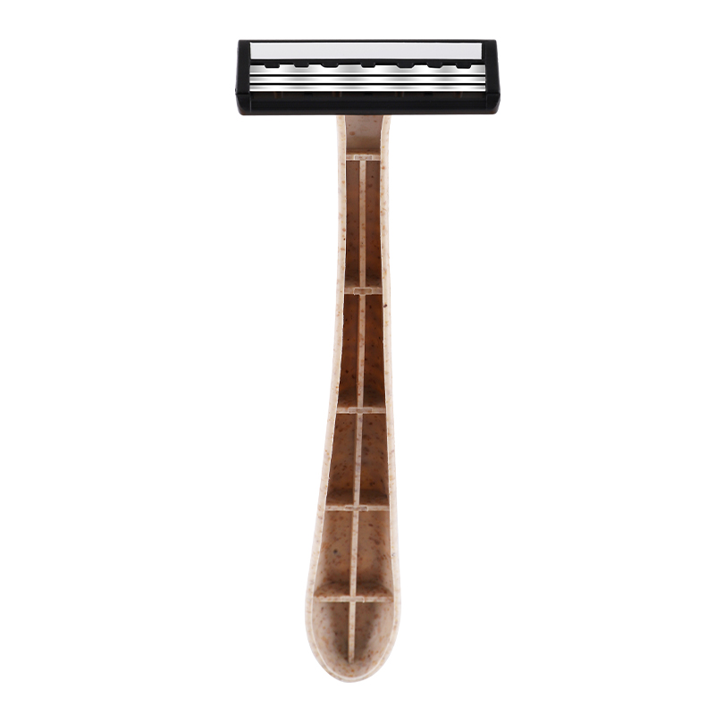 New Style Wheat Straw Triple Blades Stainless Steel Disposable Razors