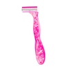 PearlMax New Arrival Triple Blade Razor Stainless Steel Pivoting Head Shaving Razor with Lubricating Strip Anti-slip Band Head