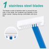 PearlMax High Quality Stainless Steel Razor Blades Disposable Single Men's Razor Barber 1 Blade Plastic Handle Razor