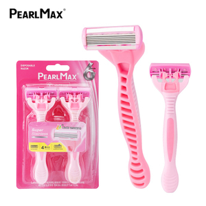 PearlMax New Selling Six Blades Shaving Razor Different Types Classic Safety Razor with Lubricating Strip Women 6 Blades Razor
