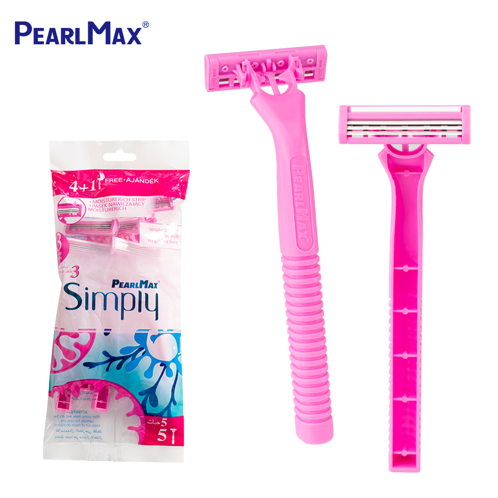 PearlMax New Fashion Lady Shaving Women Razors Shaver for Lady Mini Replaceable Razor Plastic Handle Disposable Razor
