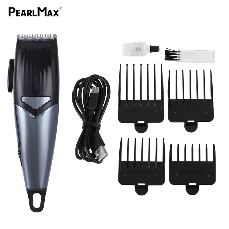 Pearlmax Professional Electric Shaver Haircut Barber Hair Cutting Set Stainless Steel Blade Hair Clippers Men's Grooming Kit