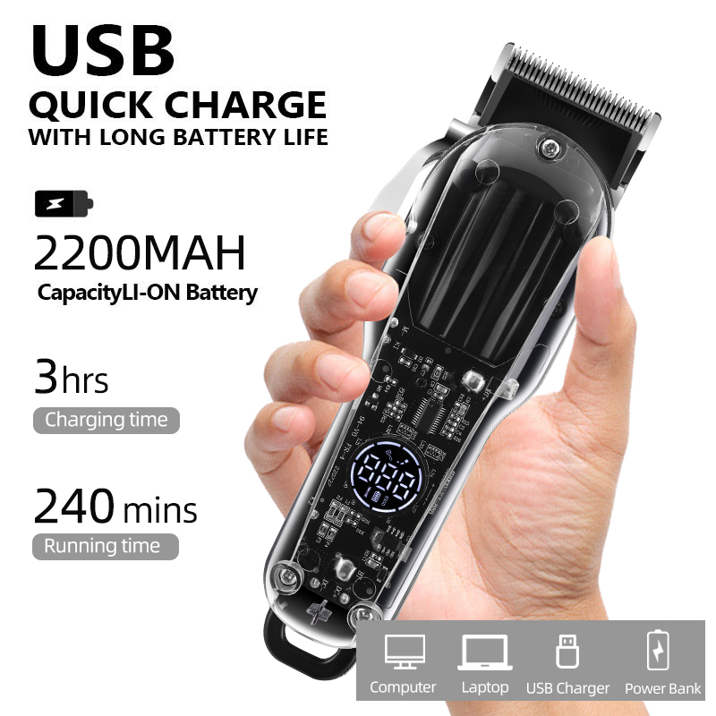 PearlMax Professional Electric Hair Clippers for Barbers Cordless Hair Clipper Hair Trimmer for Home Use