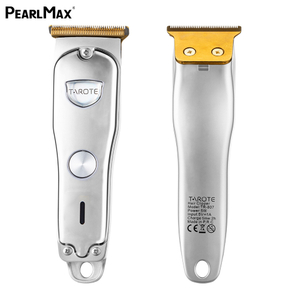 Pearlmax USB Rechargeable Electric Hair Trimmer Metal Silver Salon Barber Hair Clipper Machine Trimmer