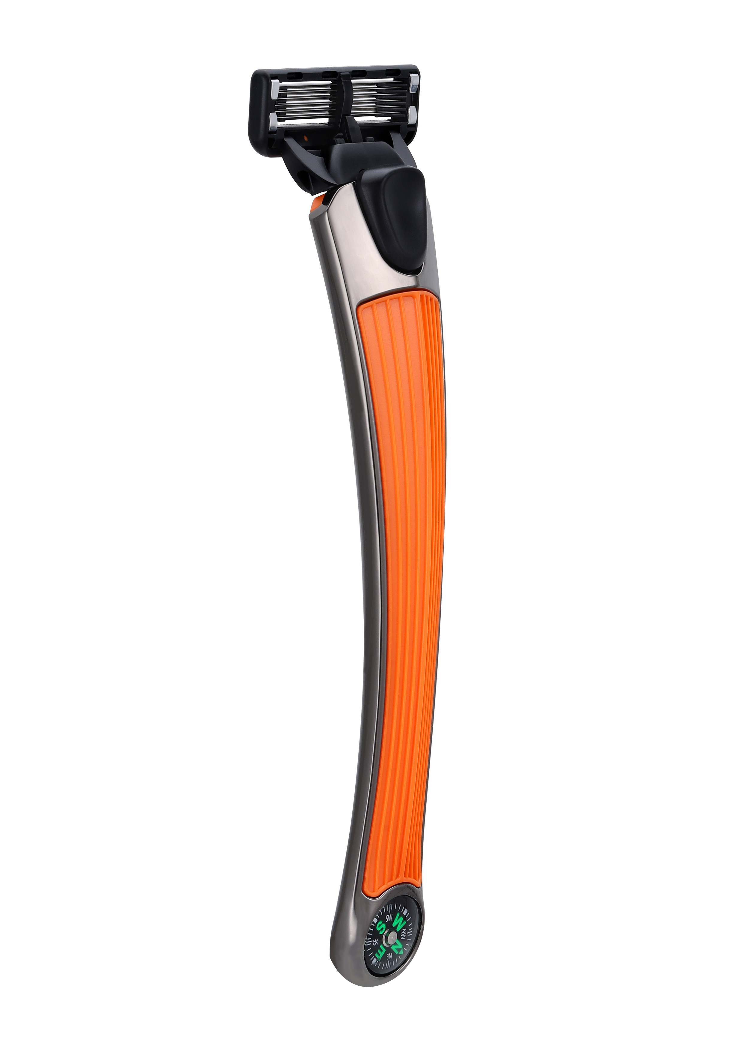 Pearlmax Men's Handheld Razor with Six Stainless Steel Blades And Plastic Handle for Shaving
