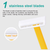 PearlMax Cheap High Quality Stainless Steel Razor Blades Disposable Single Men's Razor Barber 1 Blade Plastic Handle Razor