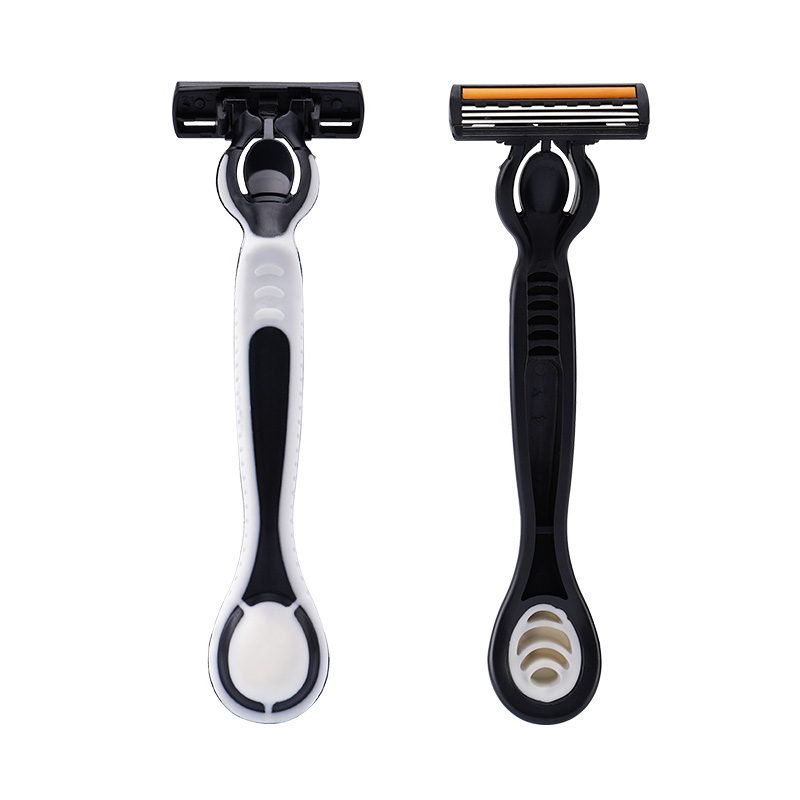 PearlMax High Quality Disposable Shaving Razors for Men Manual Non-Slip Handle with Lubrication Strip and Triple Blades Cheap