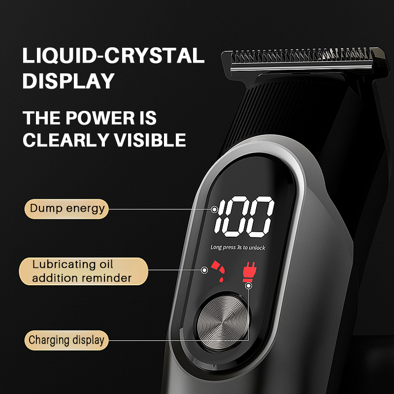 PearlMax Custom Mens Grooming Kit Digital USB Charging Nose Trimmer Hair Clippers for Salon Barber