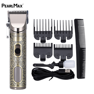 Pearlmax Professional Electric Hair Clipper for Barbers Adjustable Lever with LED Display Cordless Hair Trimmer