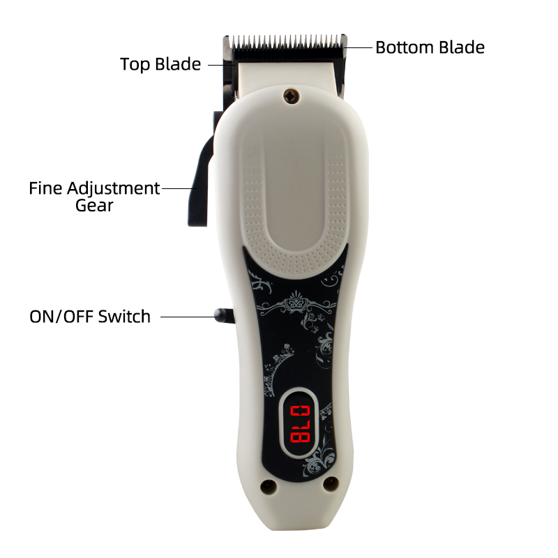 PearlMax Digital USB Rechargeable Mens Hair Clipper Electric Hair Trimmer with LCD Display