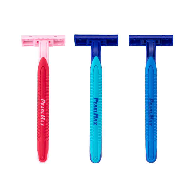 Pearl Max Wholesale High Quality Stainless Steel Twin Blade Disposable Shaving Razor for Woman