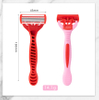 PearlMax Wholesale Six Blades Shaving Razor Different Types Classic Safety Razor with Lubricating Strip Women 6 Blades Razor