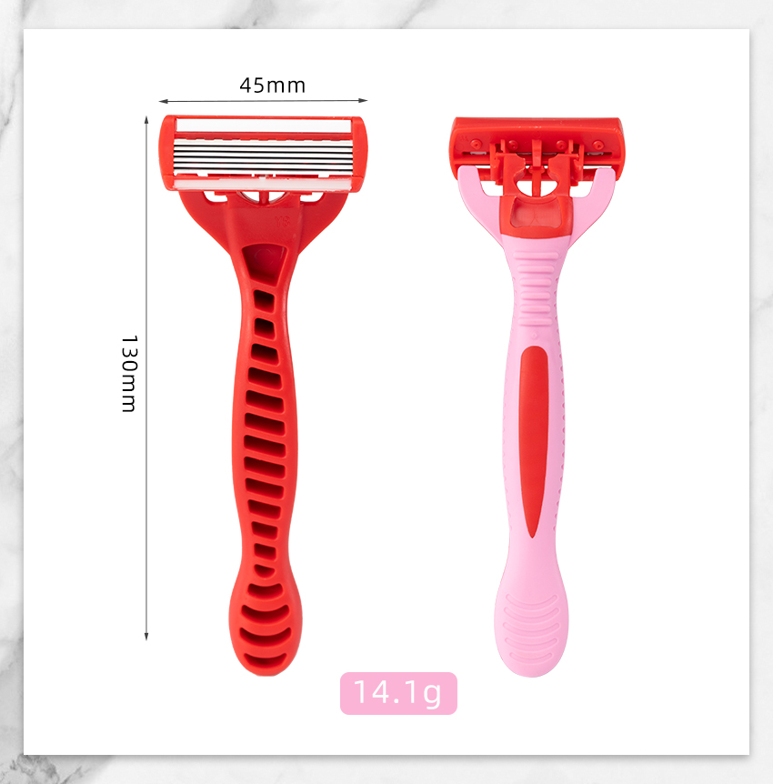 PearlMax Wholesale Six Blades Shaving Razor Different Types Classic Safety Razor with Lubricating Strip Women 6 Blades Razor