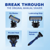 PearlMax New Six Blade Shavers for Men Soft Rubber Handle Shaving Disposable Razors