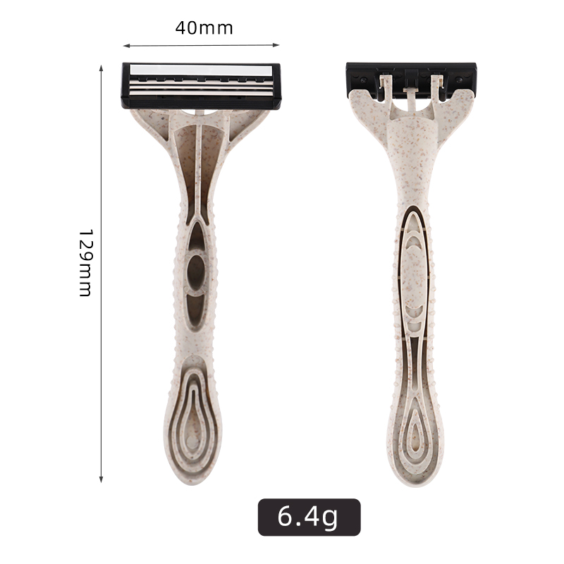 Wholesale Wheat Straw New Style Triple Blades Stainless Steel Disposable Razors