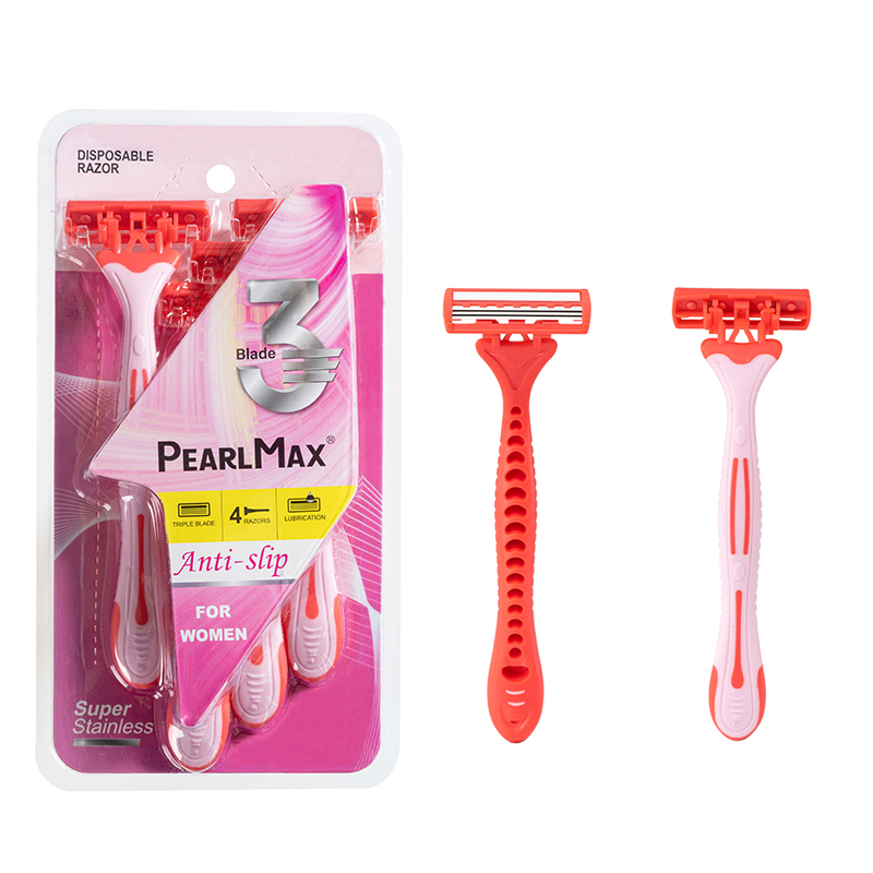 Best New Design Triple Blades Disposable Razor Rubber Lady Body Razor