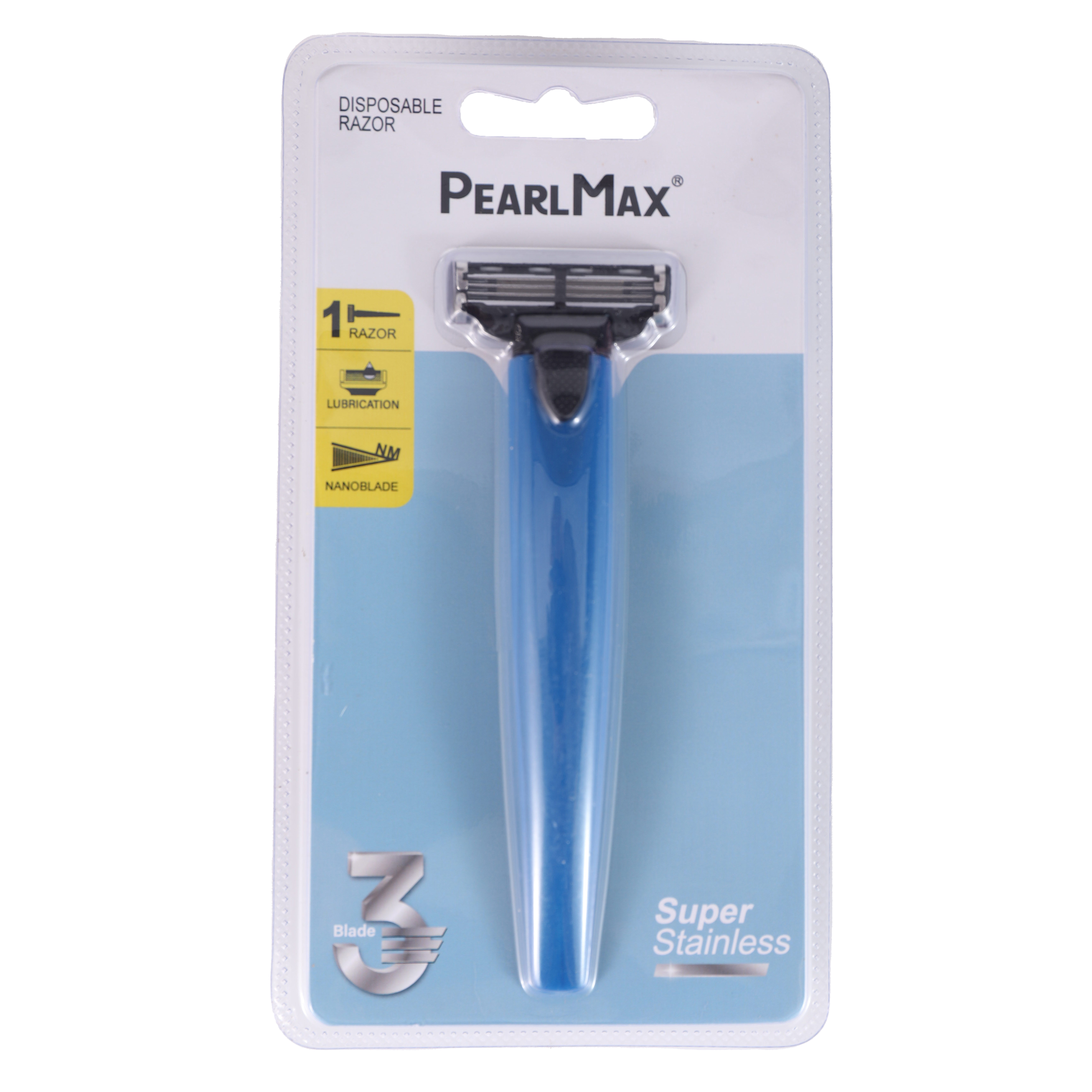PearlMax Sweden Quality Metal Handle Shaving Razor with Replaceable Head for Barber Shop High Quality Triple Blade Razor