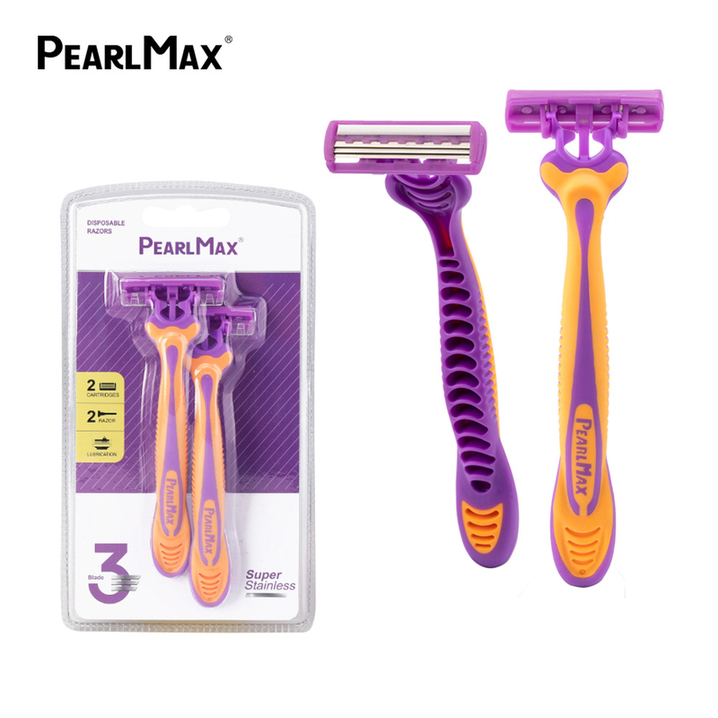 PearlMax Female 3 Blade Razor Facial Body Shaving Razors for Women