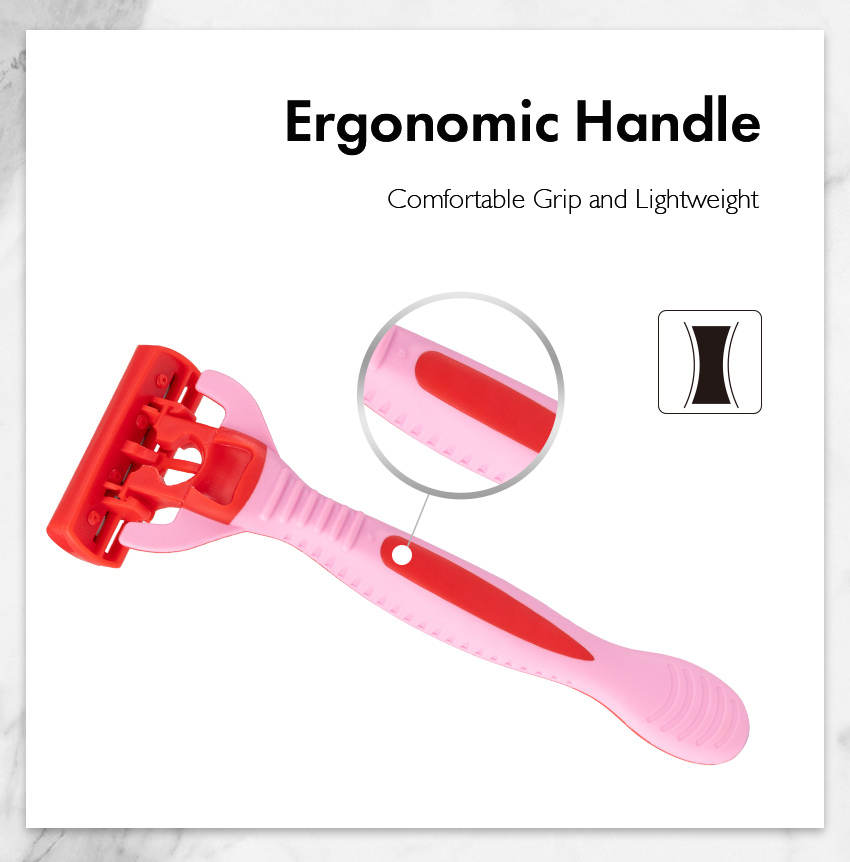 PearlMax Wholesale Six Blades Shaving Razor Different Types Classic Safety Razor with Lubricating Strip Women 6 Blades Razor