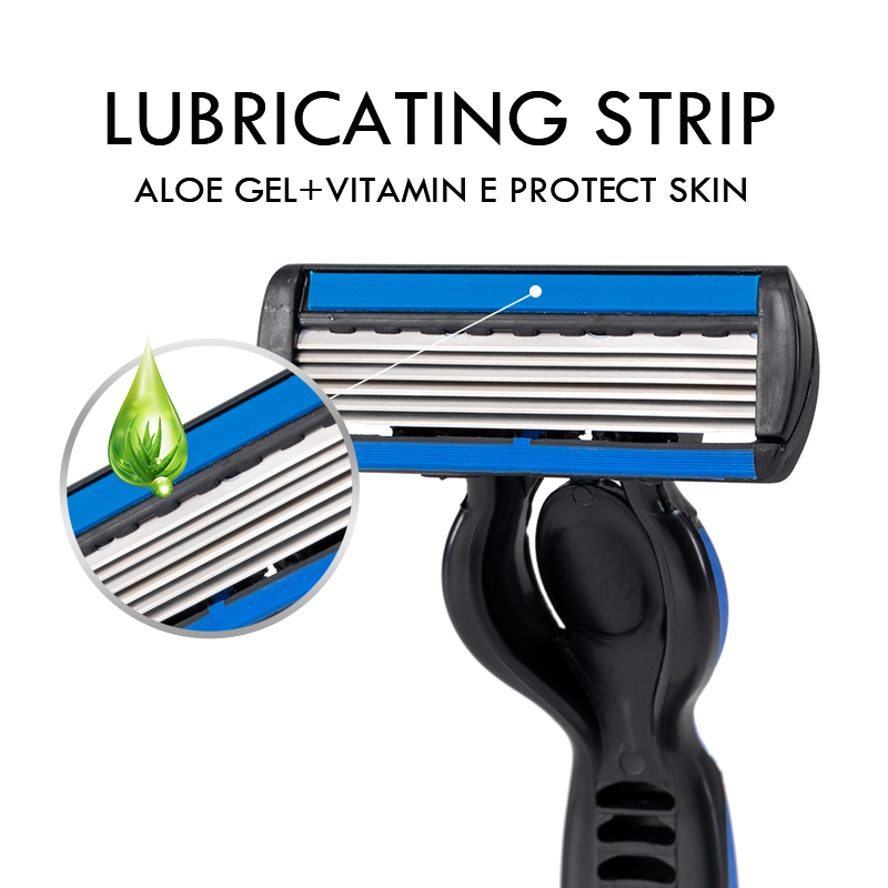 Factory New Six Blade Shavers for Men Soft Rubber Handle 6 Blades Shaving Disposable Razors Wholesale Razor Blades Floating 6 Six Blade System Razors