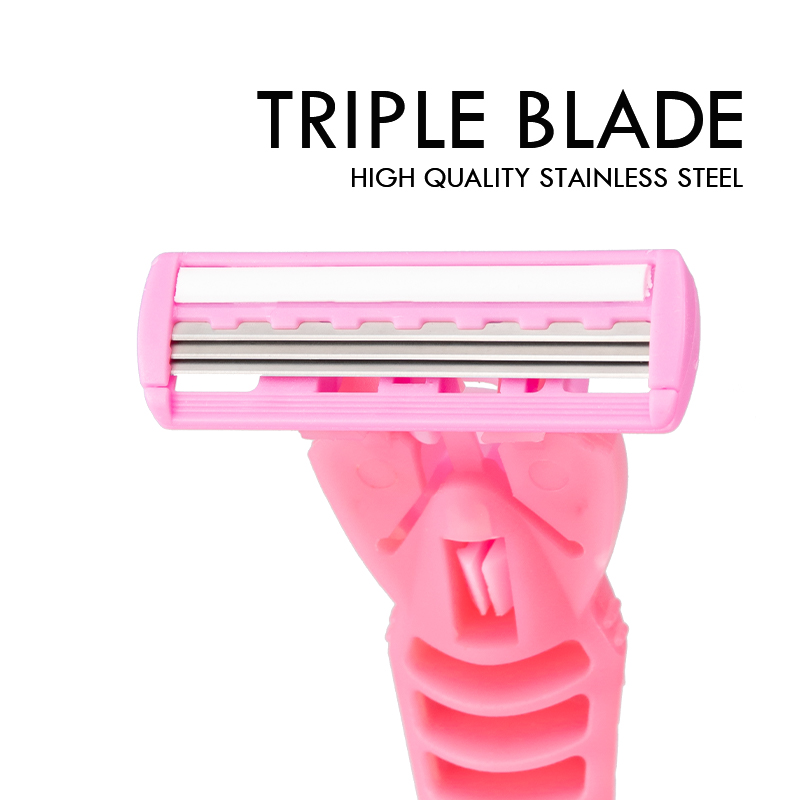 PearlMax Replaceable Head Triple Blade Razor for Men 11pcs Pack Manual Face Razor No Disposable Shaver