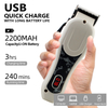 PearlMax Digital USB Rechargeable Mens Hair Clipper Electric Hair Trimmer with LCD Display