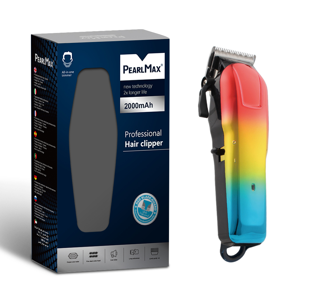 PearlMax Rechargeable Cordless Hair Styling Tool Grooming Kit Colorful Salon Barber Hair Trimmer