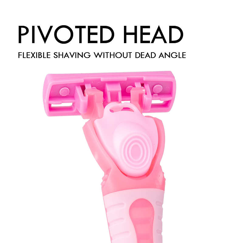 Triple Blade Razor Replaceable Cutter Head 1 Handle 20 Heads for Women