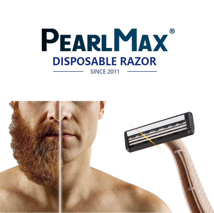 New Style Wheat Straw Triple Blades Stainless Steel Disposable Razors