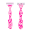 PearlMax New Arrival Triple Blade Razor Stainless Steel Pivoting Head Shaving Razor with Lubricating Strip Anti-slip Band Head