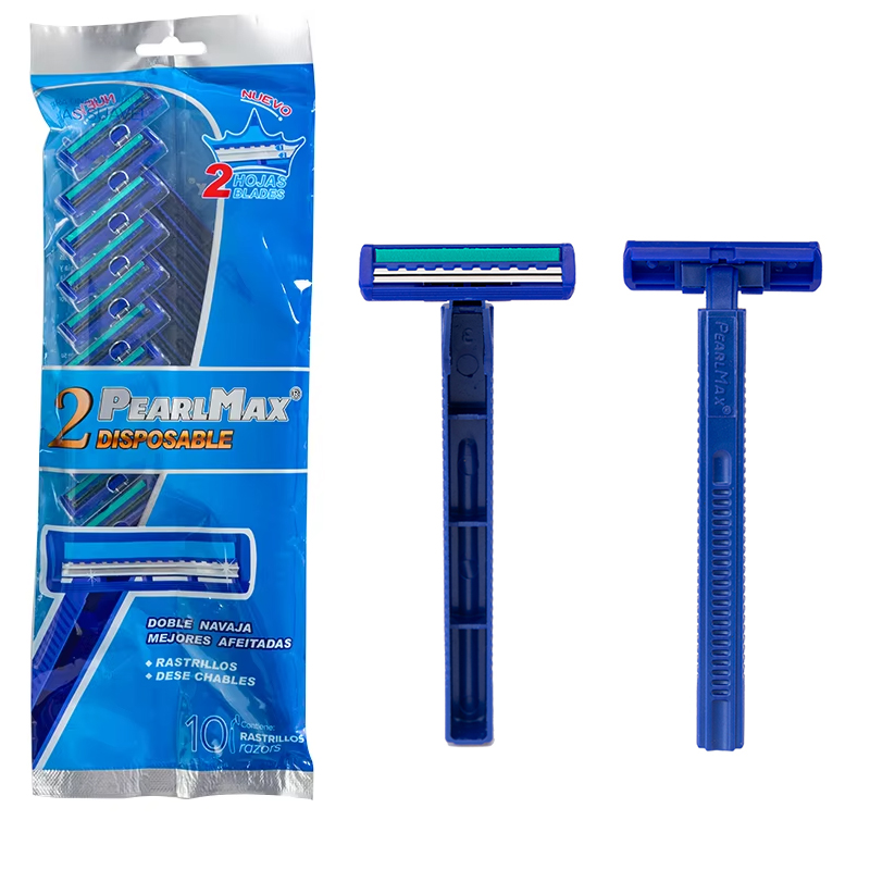 PearlMax Wholesale Classic Twin Blade Safety Shaving Razor with Lubricating Strip