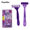 PearlMax Face Razor Disposable Triple Blade Rubble Handle Men's Shaving Razor for Women